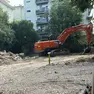 Il cantiere in zona Alzaia