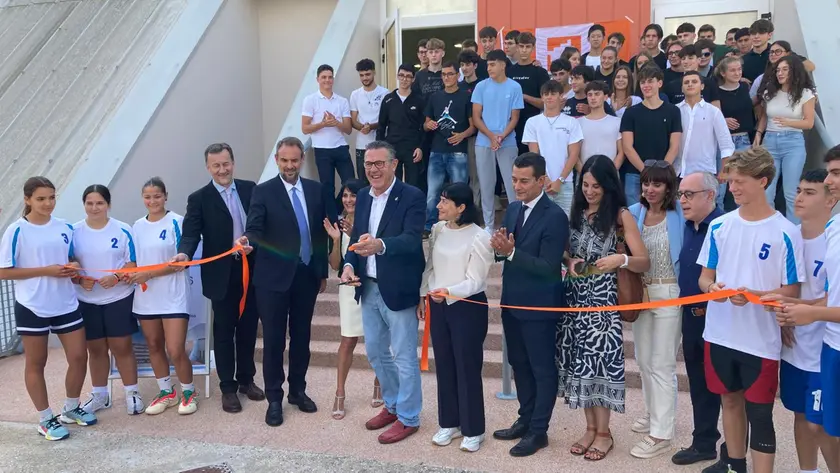 L'inaugurazione della nuova palestra al Da Vinci