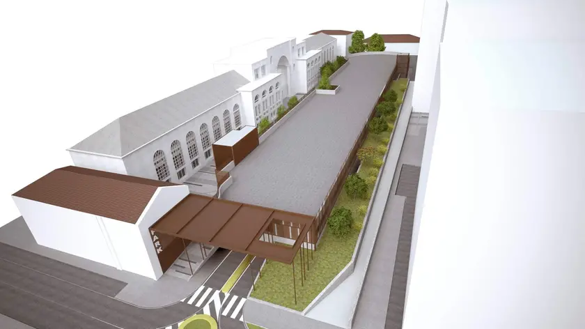 Il rendering del parcheggio Cantarane a Treviso