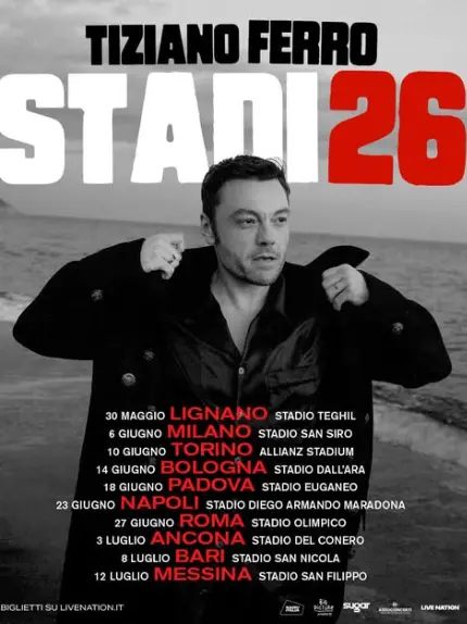 Tiziano Ferro torna sui palchi con due date a Nord Est