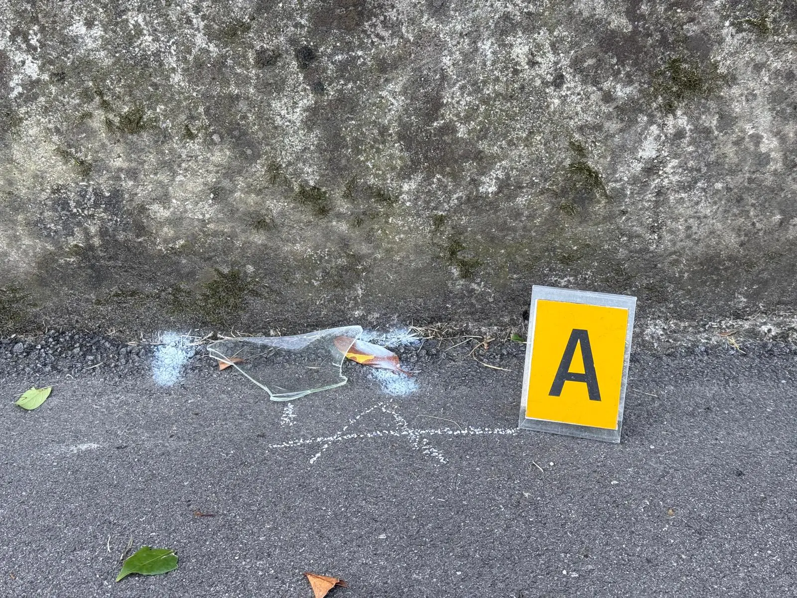 Il luogo dell'incidente in via Giotto