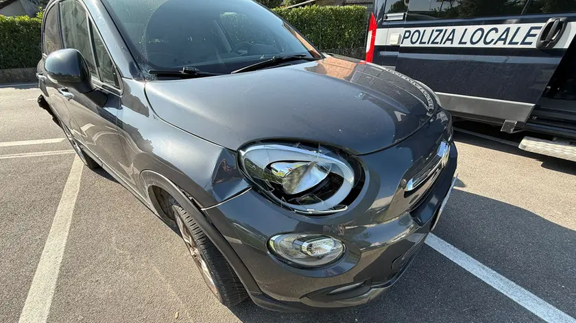 La Fiat X 500 dopo l'incidente