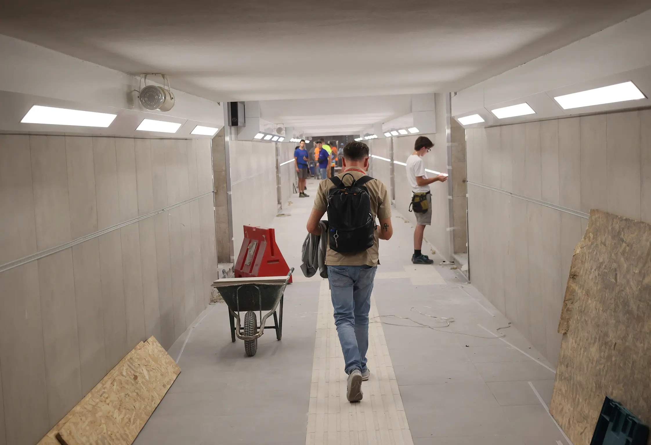 I lavori di riqualificazione del sottopassaggio pedonale della stazione di Treviso