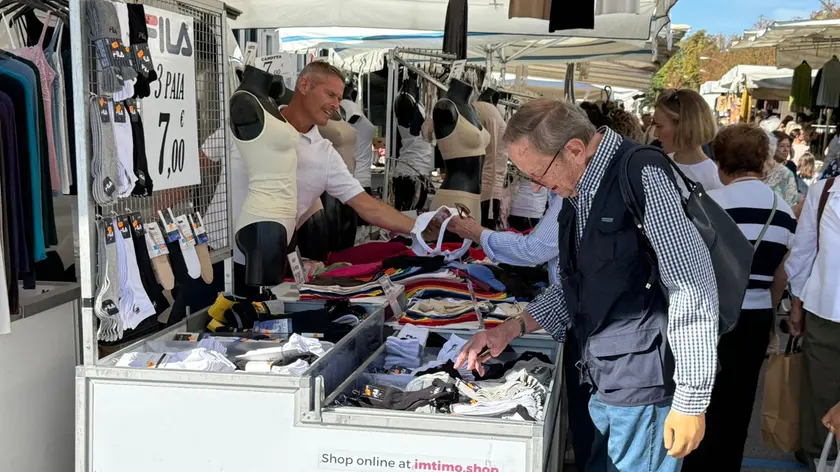 Un banco del mercato di Treviso