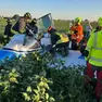 Il luogo dello schianto dell'ultraleggero ad Asolo
