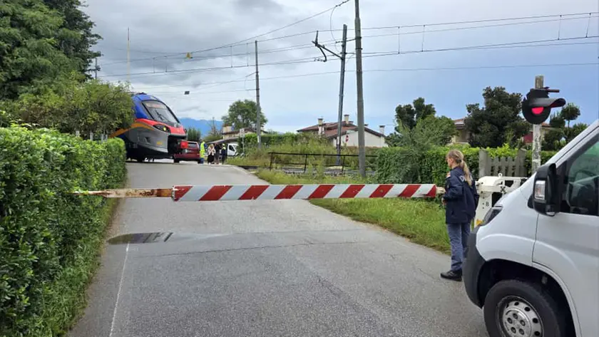 L'incidente a Loria (foto Macca)