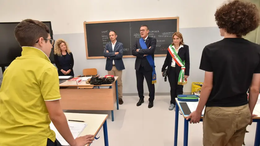 Un momento dell'inaugurazione dell'ala ristrutturata del liceo Flaminio a Vittorio Veneto