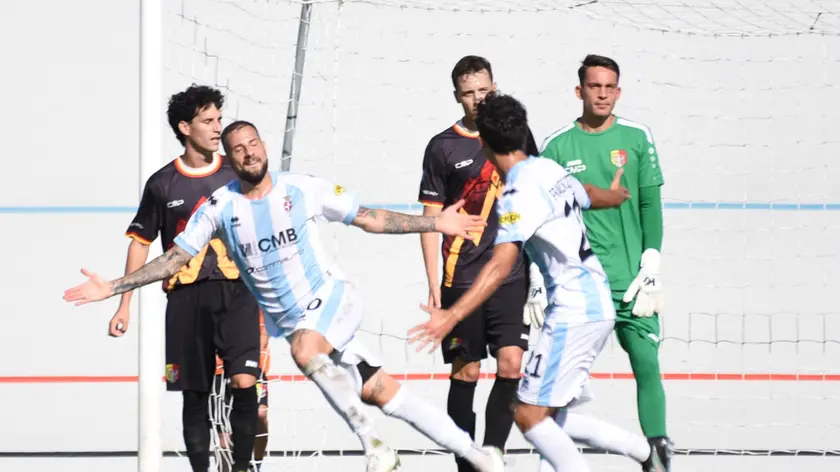 L'esultanza di Fedato dopo il gol del momentaneo 1-0 credit Editoriale Report