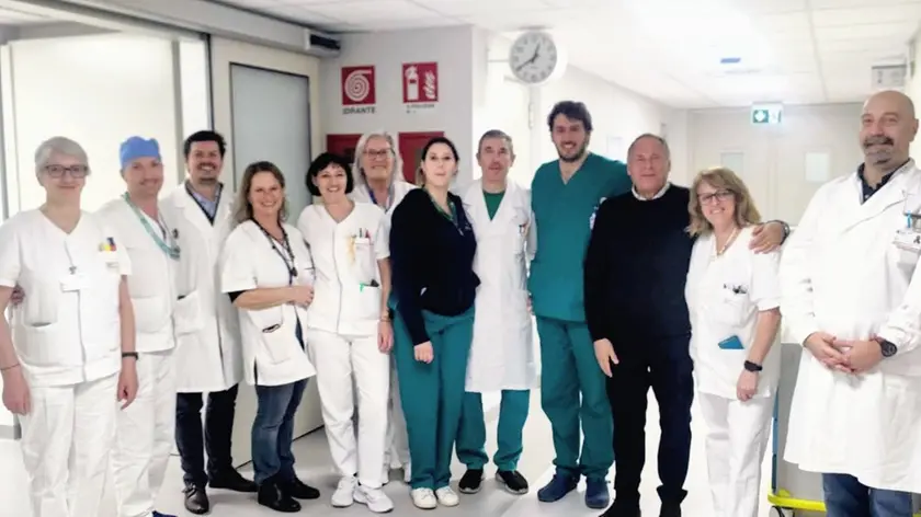 Alcuni operatori dell'Ospedale di Treviso