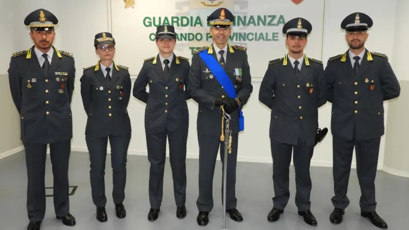 I vertici della Finanza di Treviso con i nuovi finanzieri
