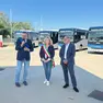 Un momento dell'inaugurazione del nuovo deposito dei bus a Castelfranco
