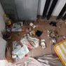 Uno spazio di Casa Barbarella occupato dall'uomo senza fissa dimora