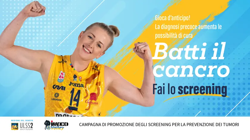 Asia Wolosz posa per la campagna di screening oncologici dell'Ulss 2