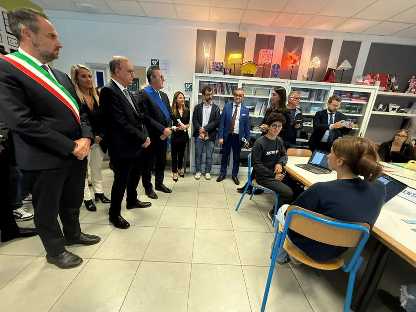 Un momento della visita