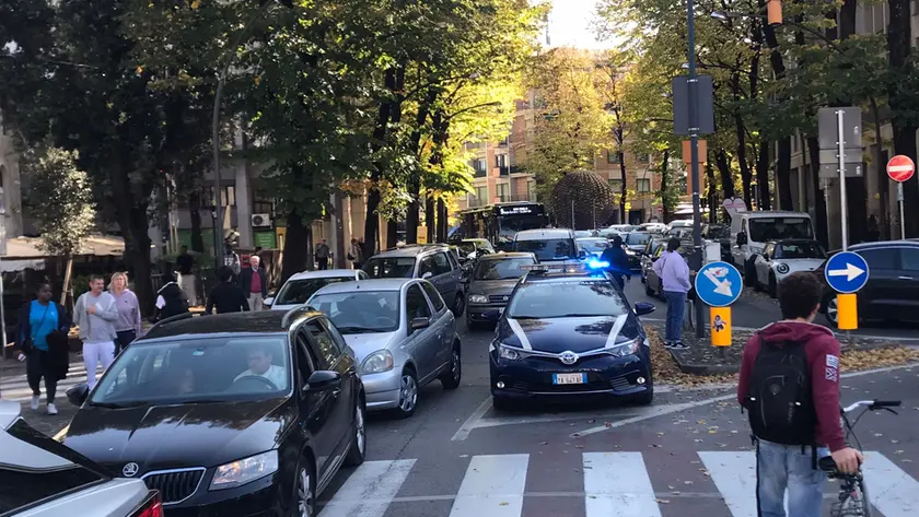 Il traffico paralizzato a Treviso