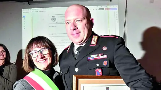Vladimiro Franco con la sindaca di Crocetta Marianella Tormena