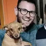 Maurizio Scazzeri con il suo cagnolino