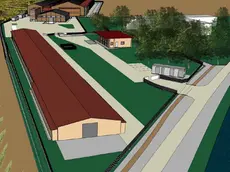 Il rendering del progetto all'azienda agricola Bacca a Cessalto