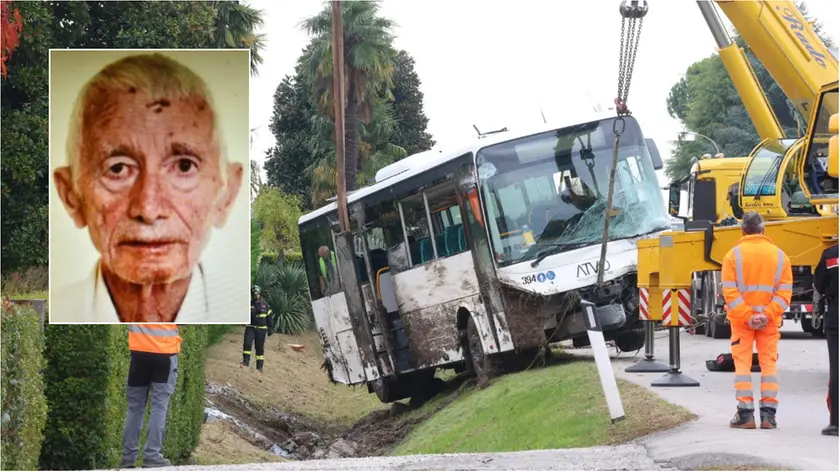 Germano De Luca, 85 anni, vittima dello schianto a Oderzo