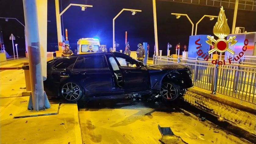 L'auto dopo l'incidente