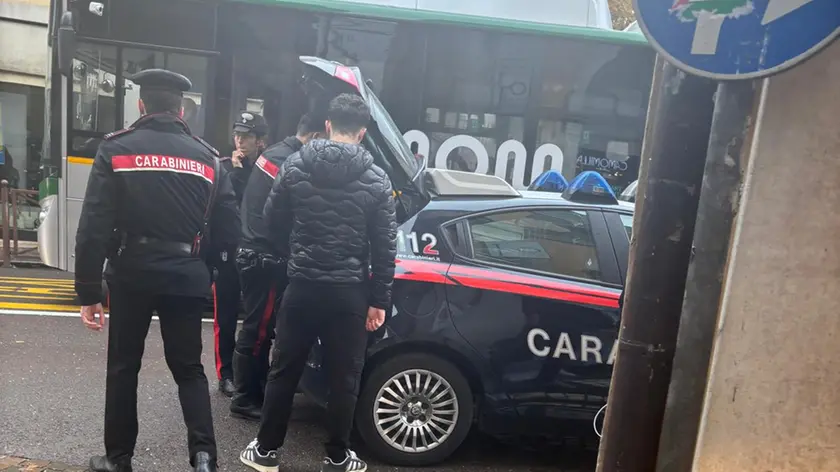 L'intervento dei carabinieri