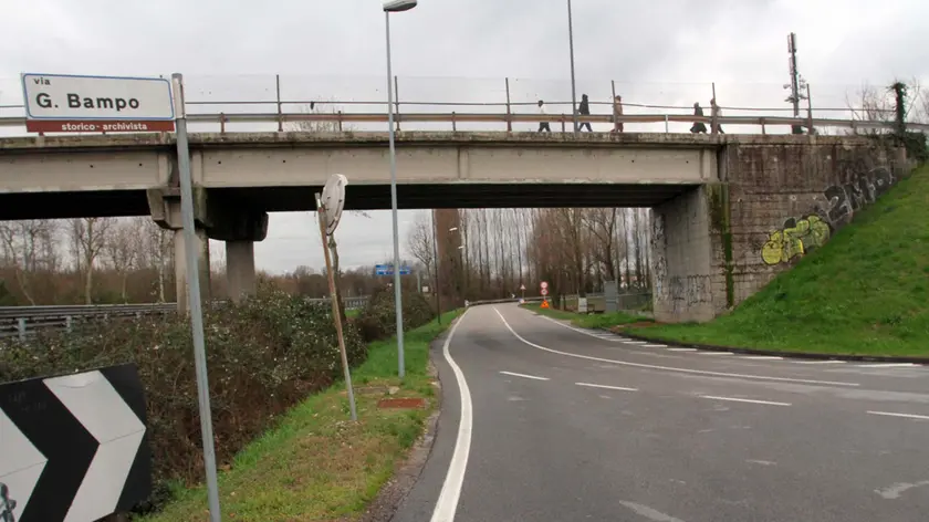 Il cavalcavia di via Zermanese sulla tangenziale di Treviso