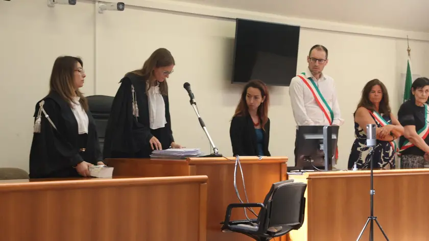 La lettura della sentenza in tribunale a Treviso