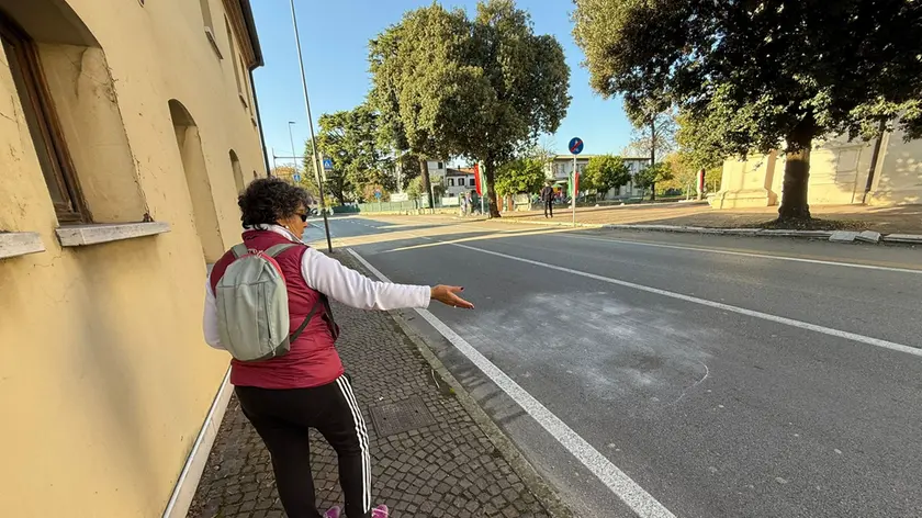 Il punto in cui è stato travolto l'anziano