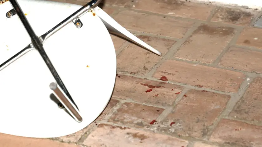 Il luogo dell'accoltellamento. Foto Macca