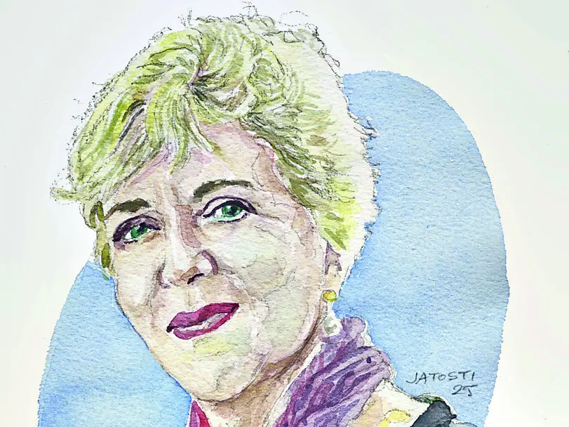 Petra Reski nel ritratto di Massimo Jatosti