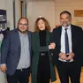 Luca De Carlo, a destra, con Claudio Borgia e Marina Bonotto, coordinatori provinciale e cittadino