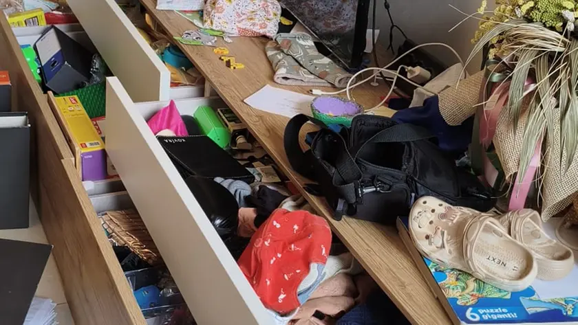 Il disordine lasciato dai ladri