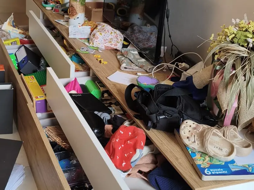 Il disordine lasciato dai ladri