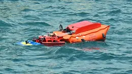 Il drone marino presentato lo scorso agosto da Ocean e Siot all’arsenale di Trieste