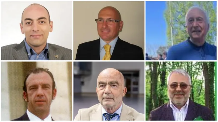 Dall'alto in senso orario Michele Toaldo, Roberto Tonellato, Giuseppe Canova, Moreno Vanzi, Maurizio Tondato e Bepi Paolin