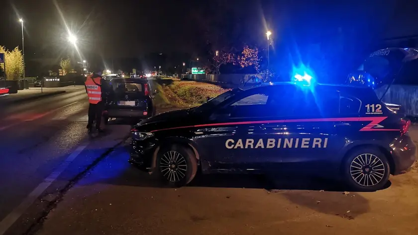 Un posto di blocco dei carabinieri