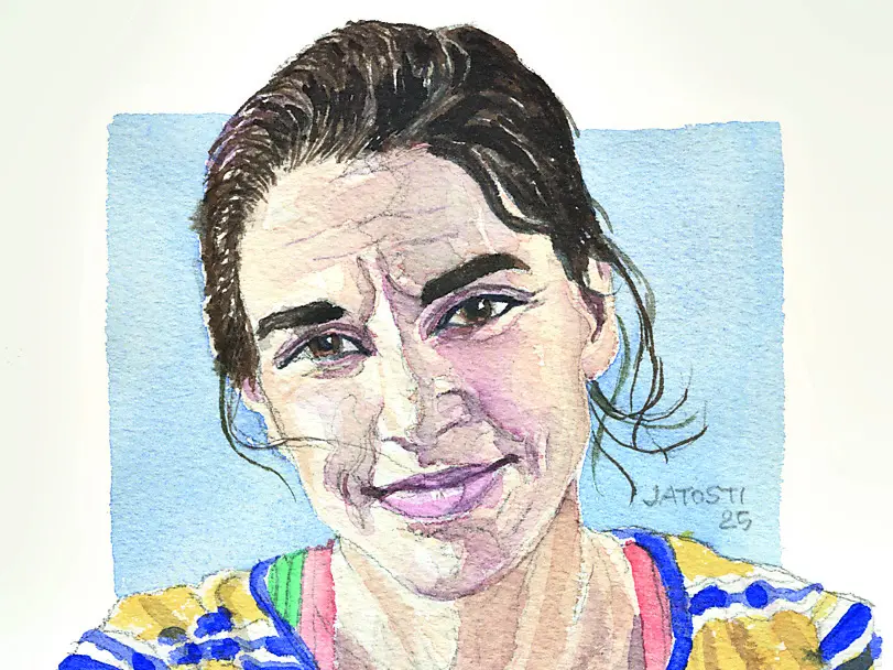 Silvia Loreggian nel ritratto di Massimo Jatosti