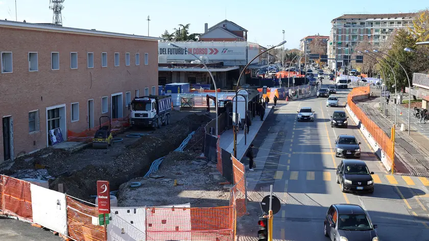 Il cantiere alla stazione ferroviaria di Treviso
