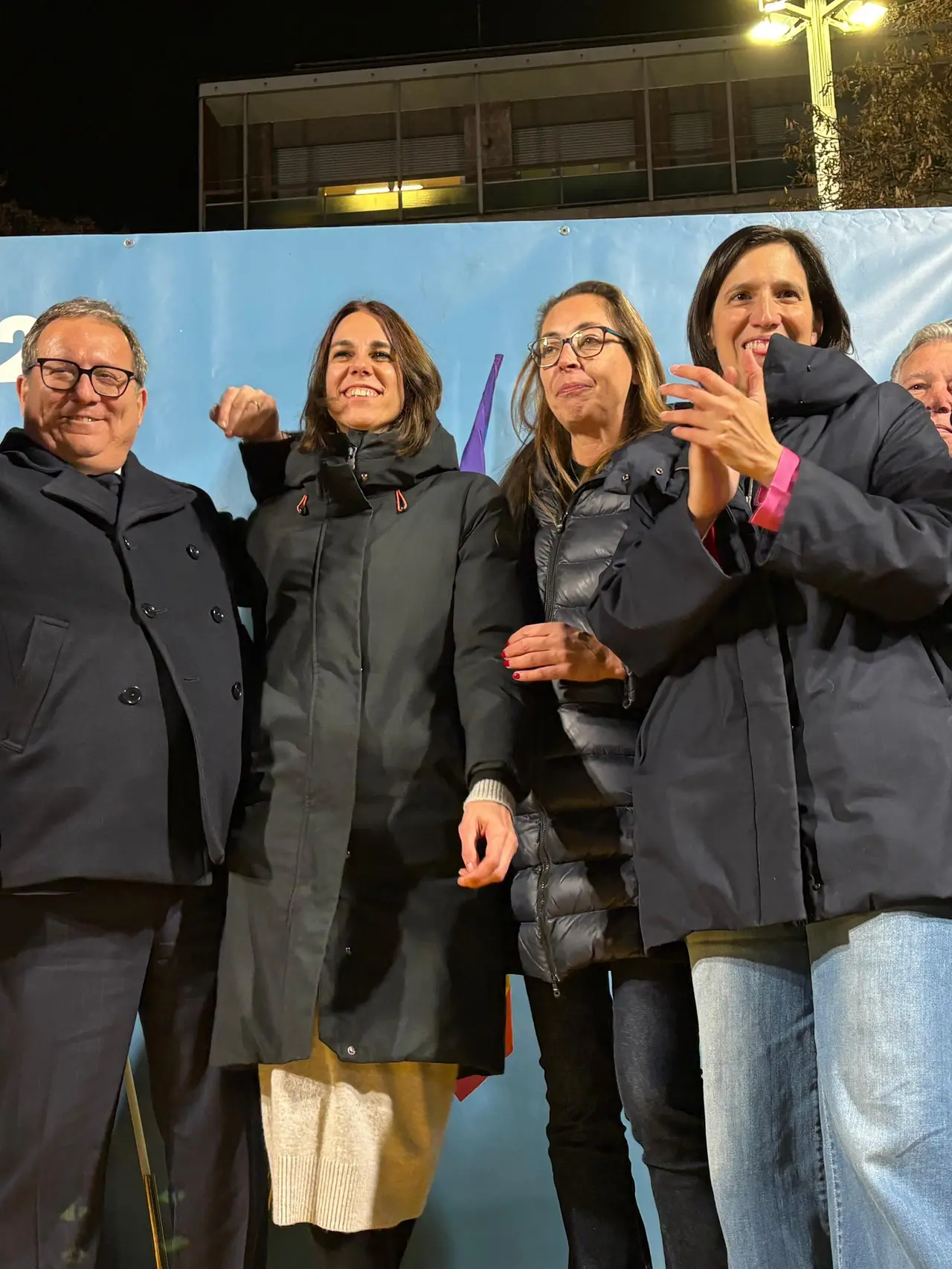 Schlein, Manildo, Martella e alcuni candidati a Mestre (foto Pòrcile)