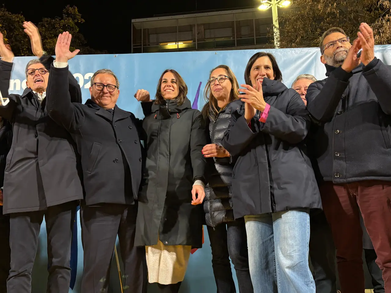 Schlein, Manildo, Martella e alcuni candidati a Mestre (foto Pòrcile)