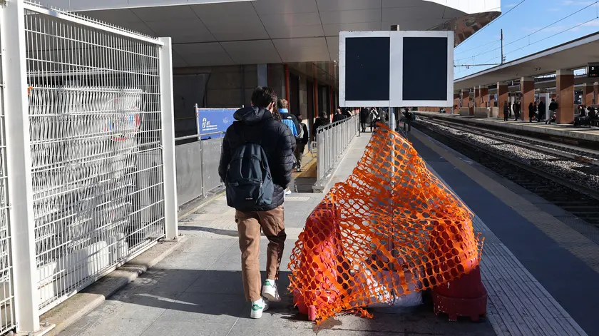 Il cantiere nella stazione di Treviso