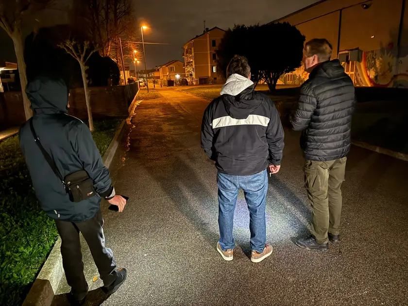 I tre partecipanti alle "ronde" di Roncade