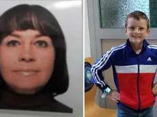 A sinistra Olena Stasiuk, a destra il figlio Giovanni