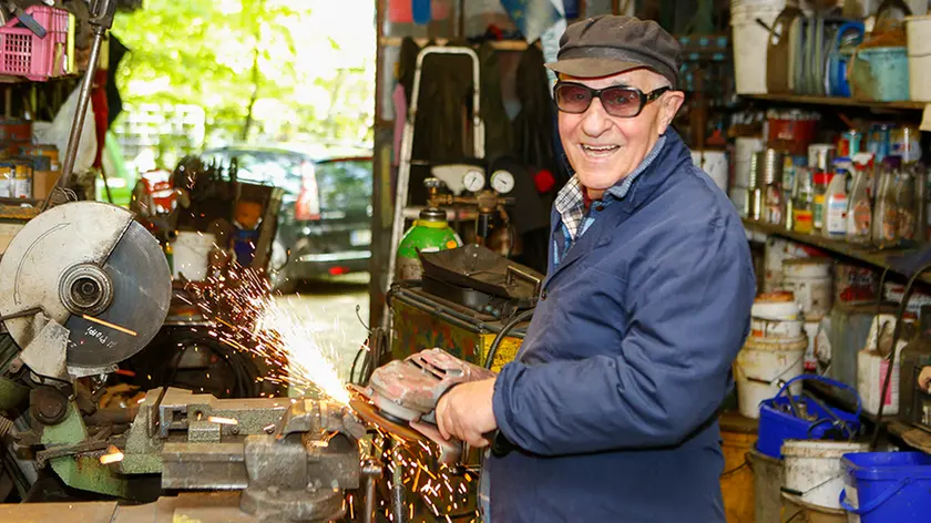 Bruno Ferrin al lavoro
