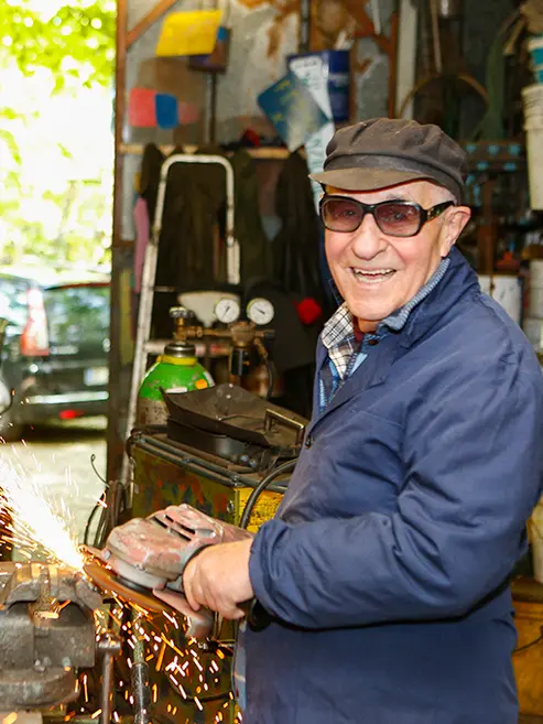 Bruno Ferrin al lavoro