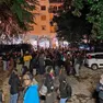 Il giardino del consultorio di via Montello occupato dai manifestanti di Nonunadimeno