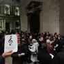 Una protesta dei lavoratori della Fenice