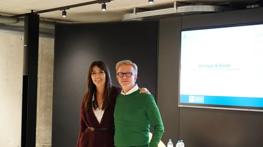 Il presidente di Confindustria Veneto Est Paola Carron con il presidente di Tecnica Group Alberto Zanatta