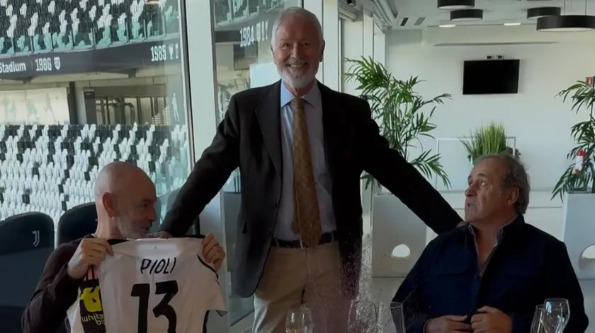 Aldo Serena tra Michel Platini e Stefano Pioli