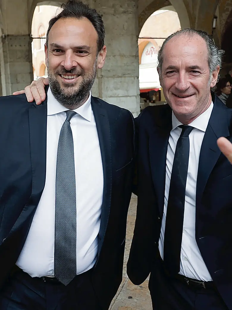 Mario Conte, sindaco di Treviso, con Luca Zaia